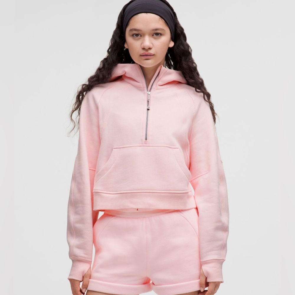 Strawberry Milkshake Scuba Half Zip Hoodie